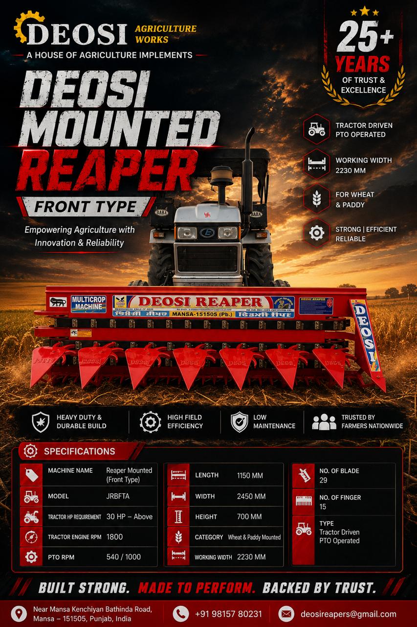 Deosi Reaper in field